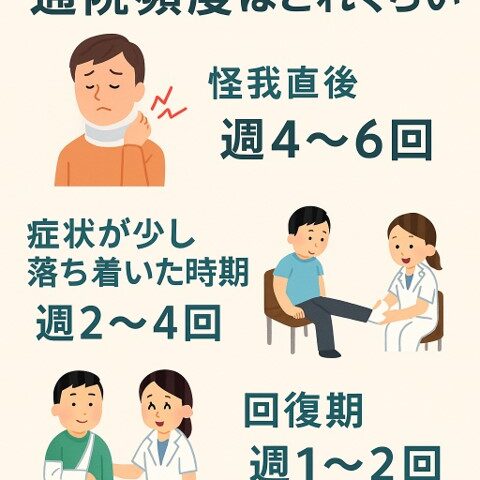 交通事故治療の通院頻度はどれくらい？