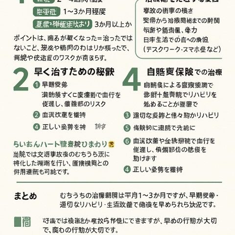 ムチウチの治療期間はどのくらい？早く治すための秘訣/江東区北砂