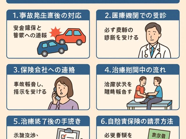 交通事故後の保険金請求の流れ