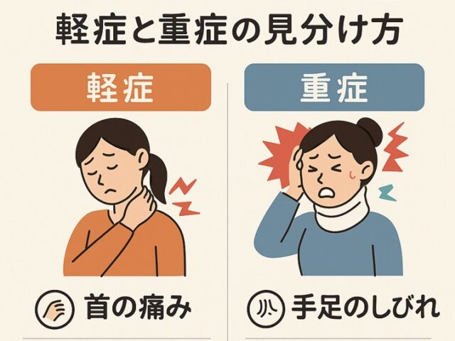 むちうち症の軽症・重症の見分け方