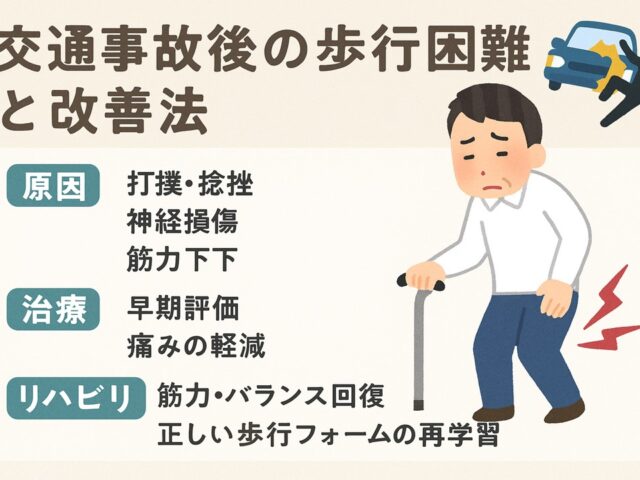 交通事故後の歩行困難と改善法/江東区北砂