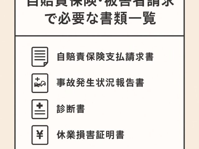 自賠責保険の申請で必要な書類一覧｜江東区の交通事故治療なららいおんハート整骨院ひまわり