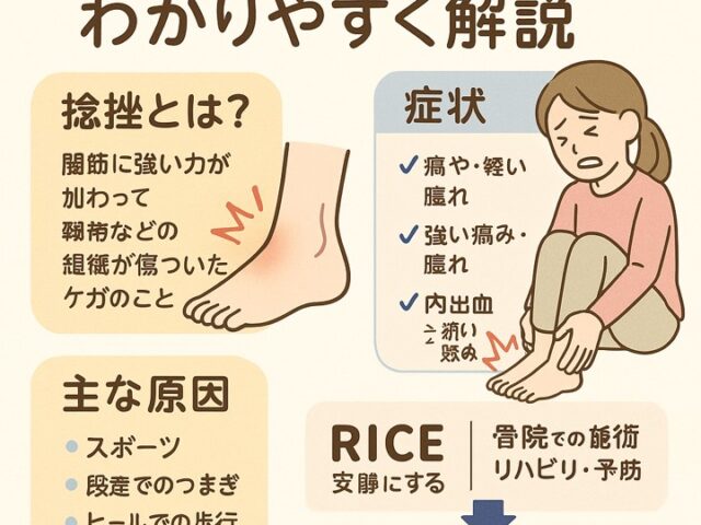 捻挫とは？原因・症状・治療をわかりやすく解説/江東区北砂