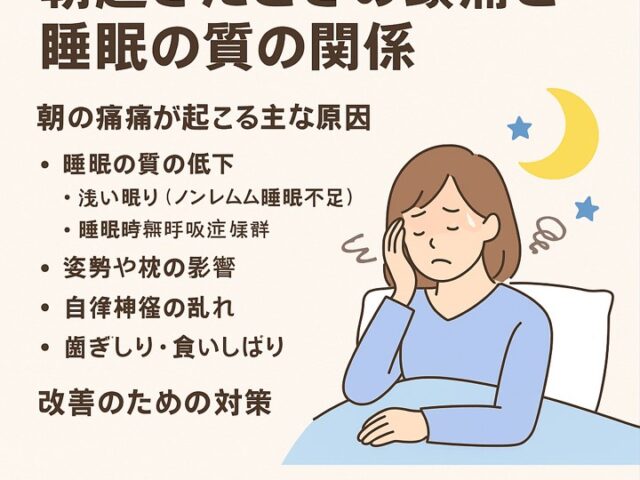 朝起きたときの頭痛と睡眠の質の関係/江東区北砂