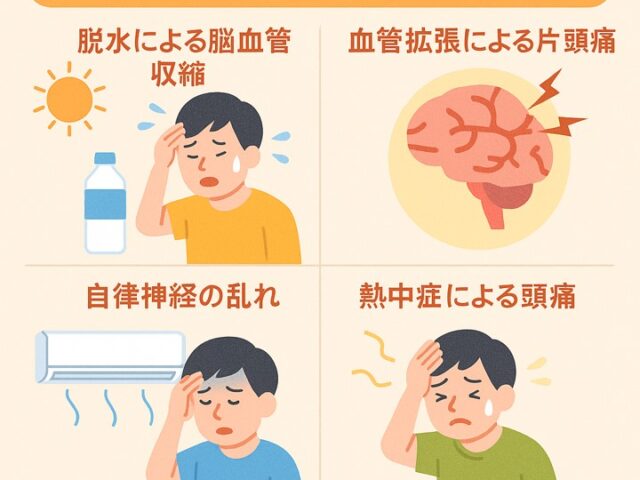 夏の暑さで頭痛が増える理由｜原因と予防法/江東区北砂