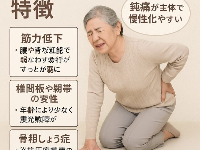 高齢者特有のぎっくり腰の特徴/江東区北砂