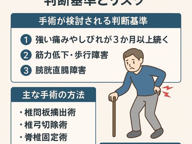 手術が必要な坐骨神経痛とは？判断基準とリスク/江東区北砂