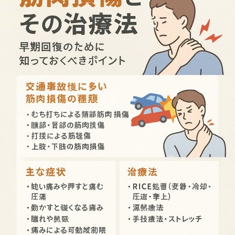 交通事故後の筋肉損傷とその治療法｜早期回復のために知っておくべきポイント