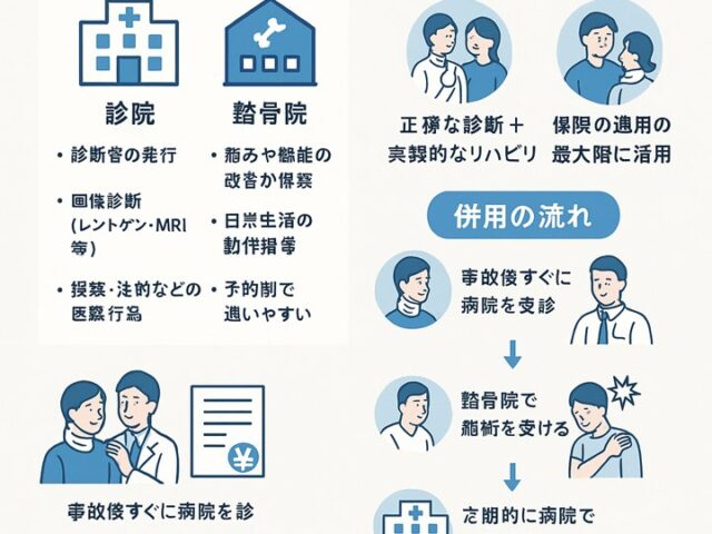 病院と整骨院の交通事故治療を併用する方法/江東区北砂 | らいおん