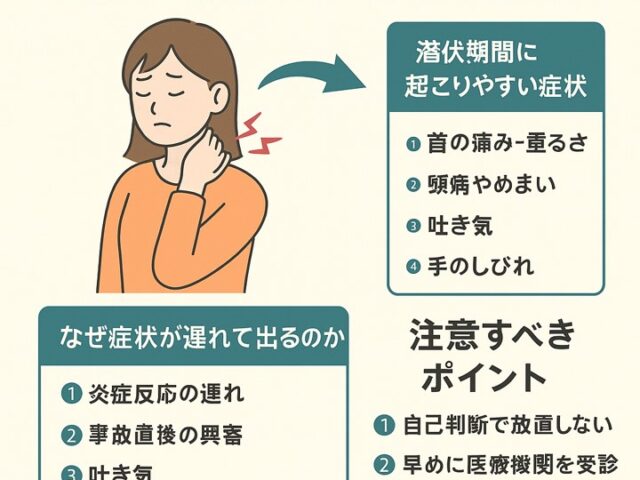 むちうち症の潜伏期間と注意点/江東区北砂