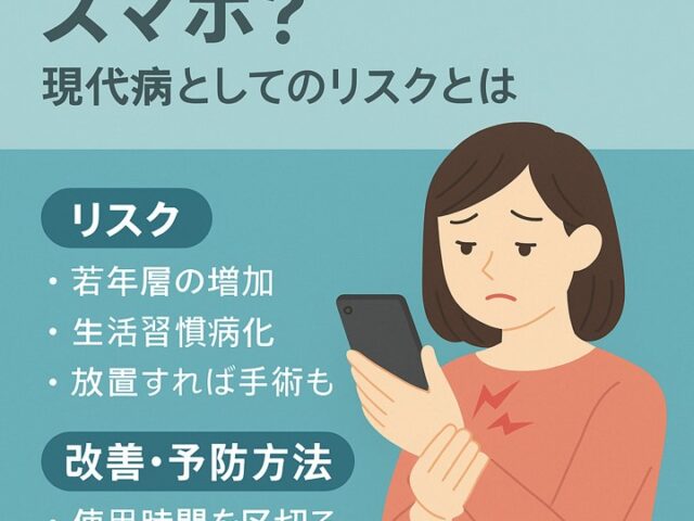 腱鞘炎の原因はスマホ？現代病としてのリスクとは/江東区北砂