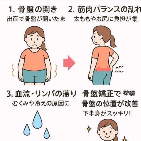 産後の下半身太り解消に骨盤矯正が有効な理由/江東区北砂
