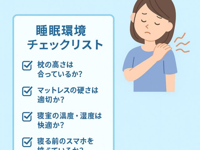睡眠環境を見直して肩こり改善｜質の良い眠りが健康のカギ