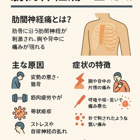 🩺 初めてでもわかる肋間神経痛の基礎知識/江東区北砂