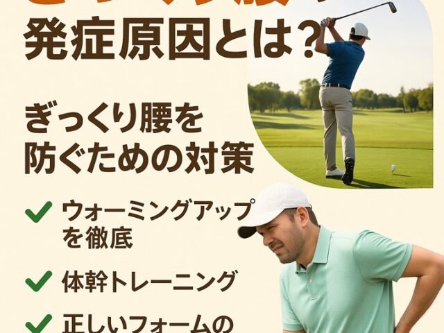 ゴルフで多いぎっくり腰の発症原因とは？/江東区北砂