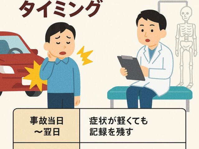 交通事故の後に整骨院へ行くベストなタイミングとは？/江東区北砂