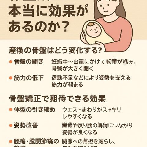 出産後の体型戻しに骨盤矯正は本当に効果があるのか？/江東区北砂