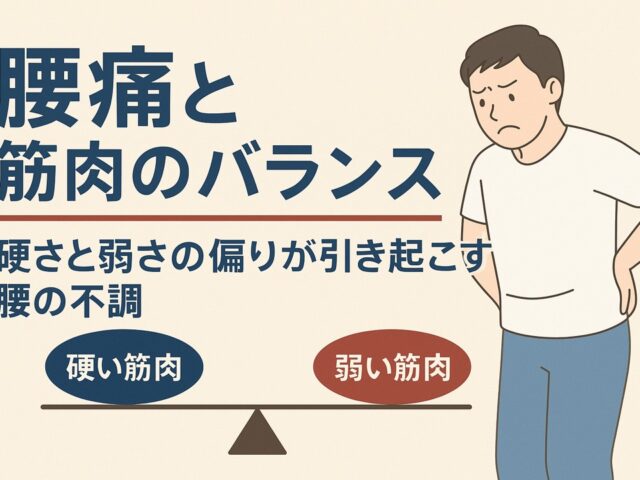 腰痛と筋肉のバランス｜硬さと弱さの偏りが引き起こす腰の不調/江東区北砂