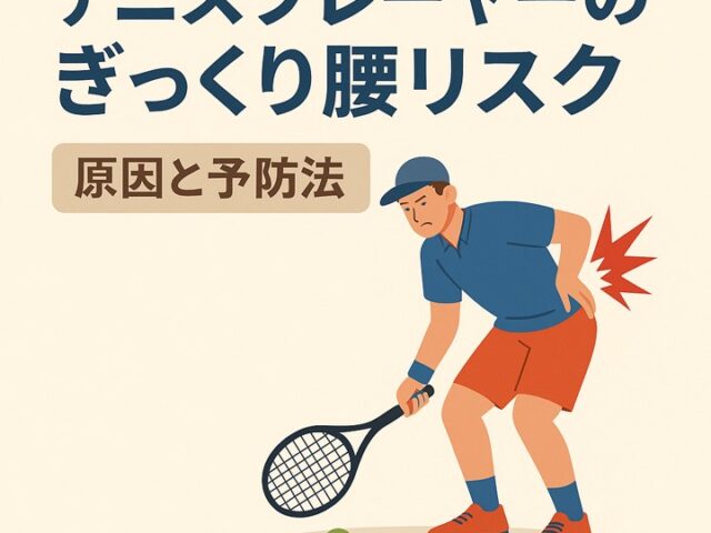 テニスプレーヤーのぎっくり腰リスク｜原因と予防法