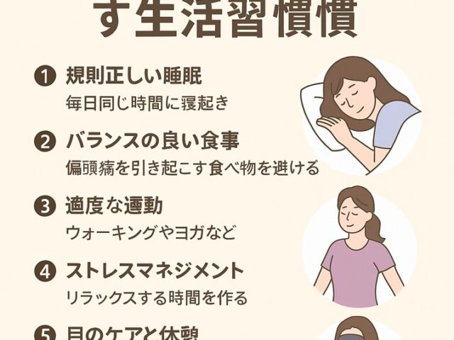 偏頭痛の発作を減らす生活習慣/江東区北砂