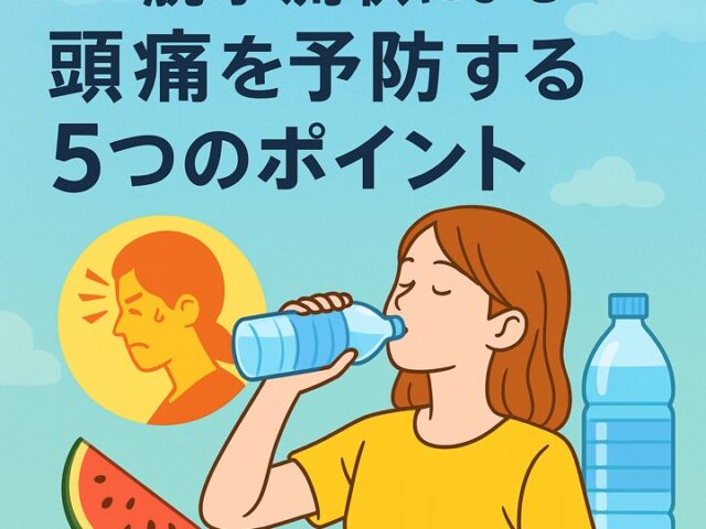 脱水症状による頭痛を予防する5つのポイント/江東区北砂
