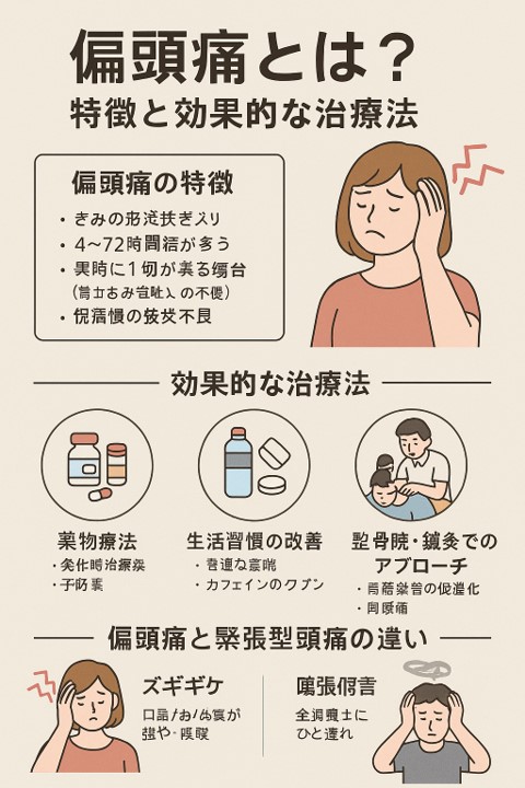 偏頭痛（片頭痛）とは？特徴と効果的な治療法/江東区北砂 | らいおん