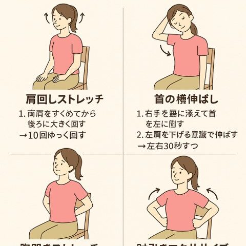 💡 座ったままできる肩こり改善エクササイズ/江東区北砂