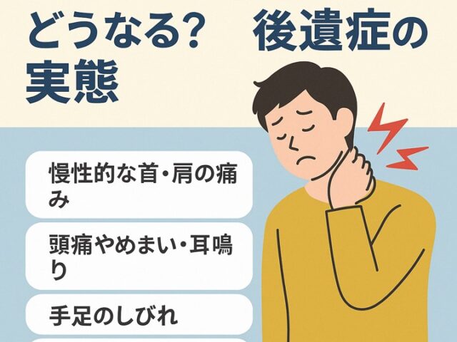 ムチウチを放置するとどうなる？後遺症の実態/江東区北砂