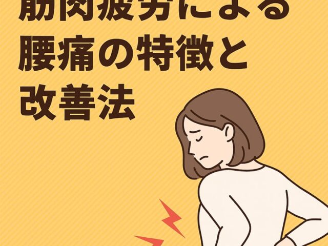 筋肉疲労による腰痛の特徴と改善法/江東区北砂