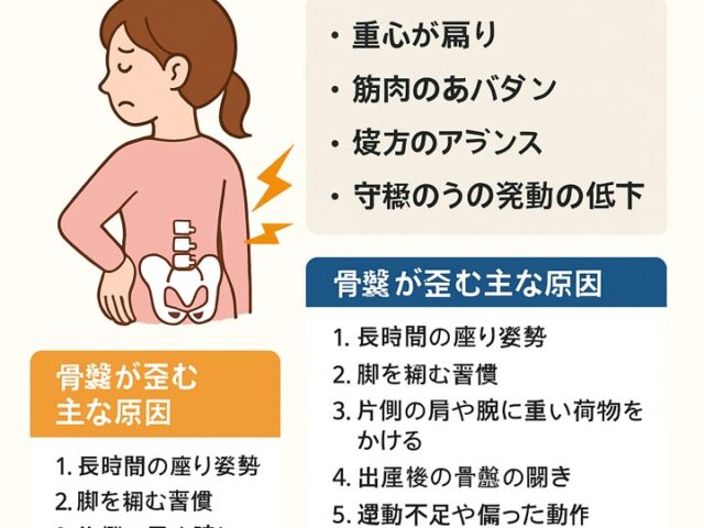 骨盤の歪みが原因で起こるぎっくり腰/江東区北砂