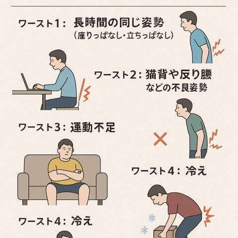 坐骨神経痛が悪化する生活習慣ワースト5｜今すぐやめたい習慣とは？