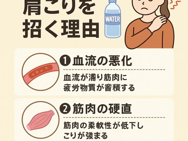 水分不足が肩こりを招く理由/江東区北砂