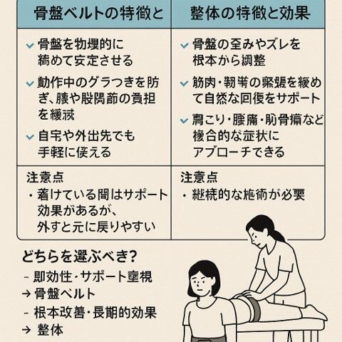 骨盤ベルトと整体、どちらが産後ケアに効果的？/江東区北砂
