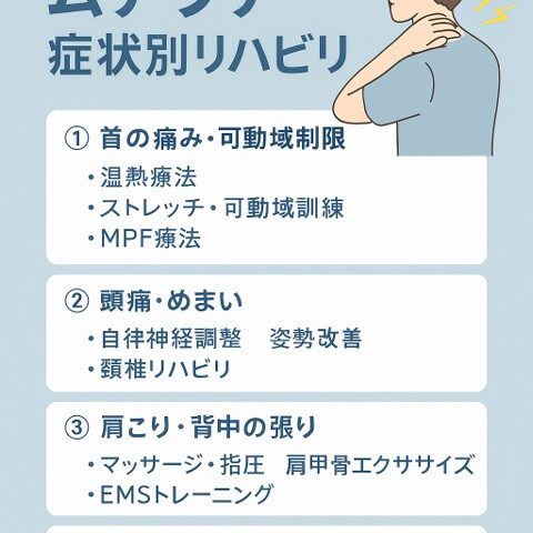 交通事故後のムチウチ症状別リハビリ法｜整骨院が解説