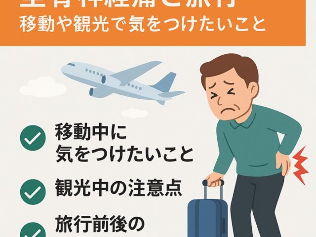 坐骨神経痛と旅行｜移動や観光で気をつけたいこと