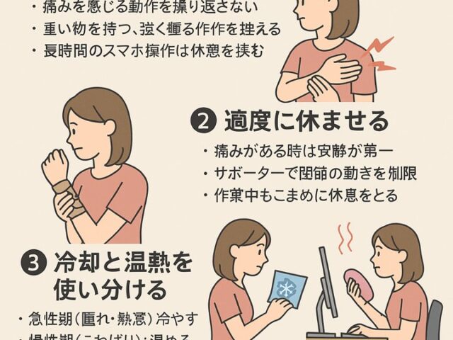 腱鞘炎を悪化させないための注意事項/江東区北砂