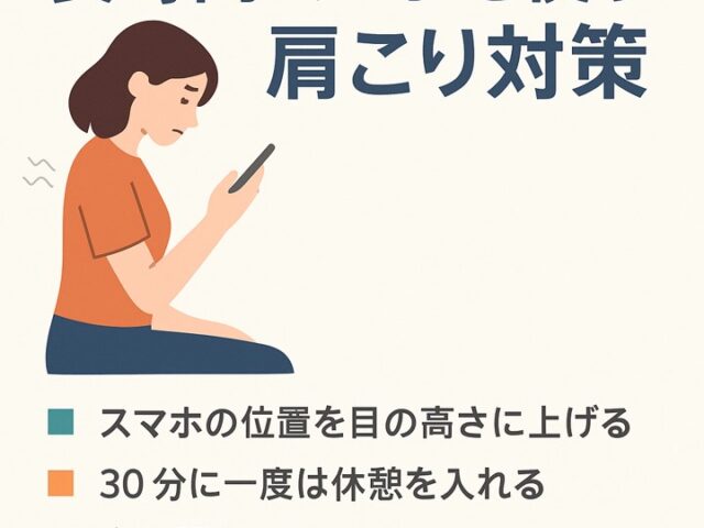 長時間スマホを使う人の肩こり対策｜日常でできる簡単セルフケア
