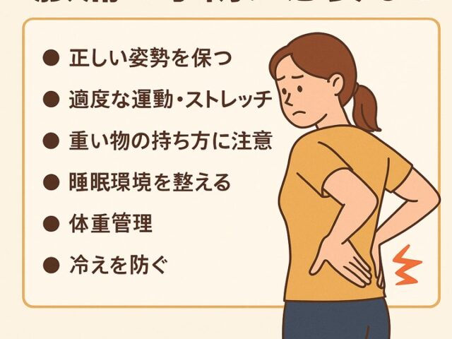 腰痛の予防に必要なこと｜日常生活でできる習慣とは？