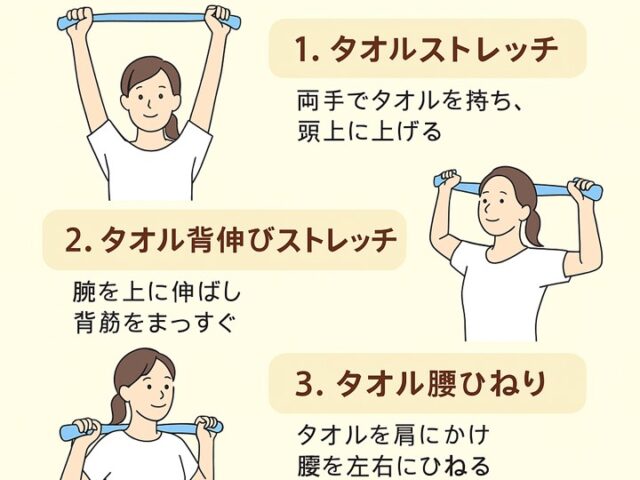 毎日できる！タオル1本でできる簡単姿勢矯正法/江東区北砂