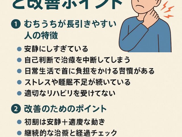 むちうちが長引く人の特徴と改善ポイント/江東区北砂