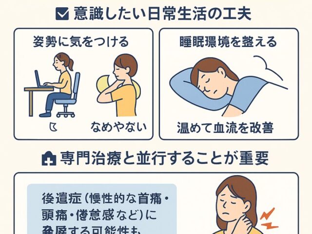 ムチウチ治療と日常生活の両立方法/江東区北砂