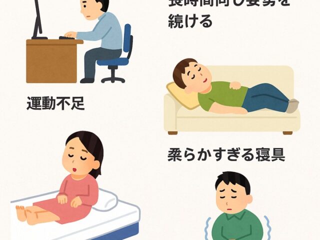 腰痛が悪化する生活習慣とは？