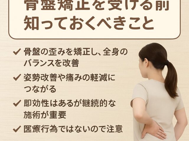 骨盤矯正を受ける前に知っておくべきこと/江東区北砂
