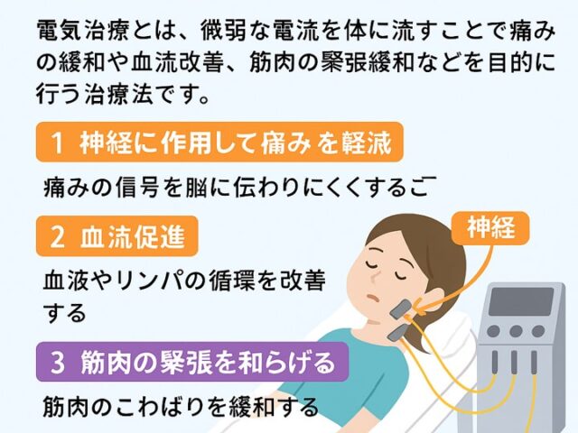 交通事故治療における電気治療の仕組み/江東区北砂