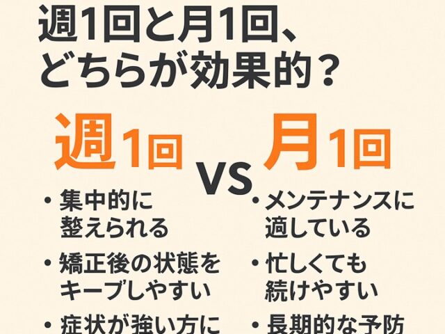 産後骨盤矯正は週1回と月1回、どちらが効果的？/江東区北砂