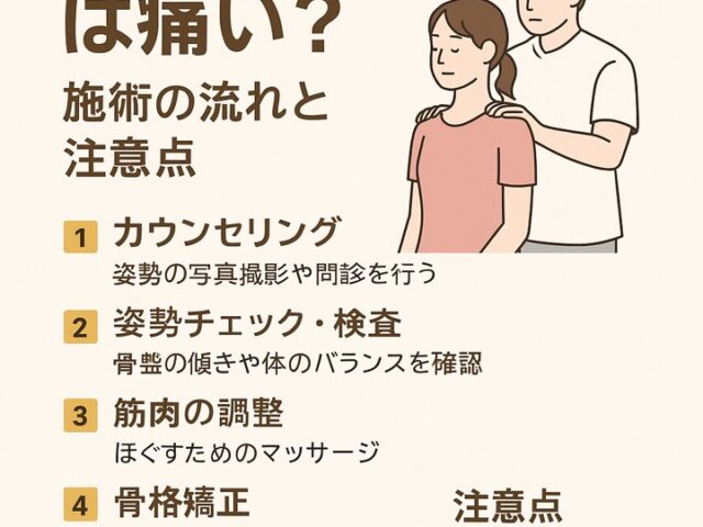 姿勢矯正は痛い？施術の流れと注意点/江東区北砂