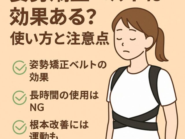 姿勢矯正ベルトは効果ある？使い方と注意点/江東区北砂