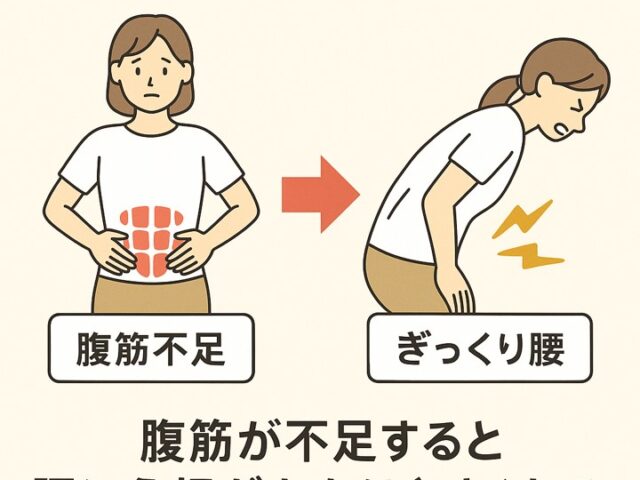 腹筋不足とぎっくり腰の関係/江東区北砂
