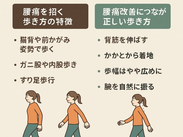 腰痛と歩き方の関係/江東区北砂
