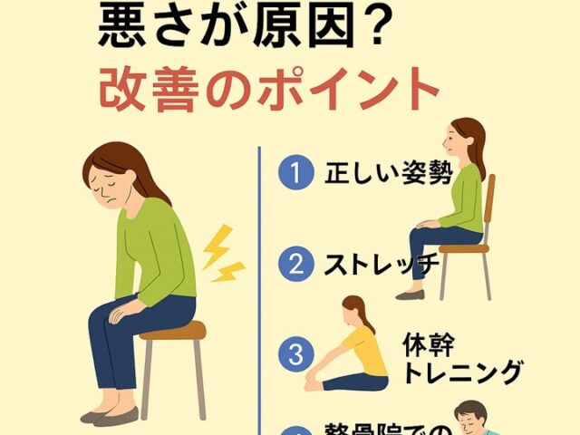 坐骨神経痛は姿勢の悪さが原因？改善のポイント/江東区北砂